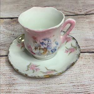Vintage Floral Teacup & Saucer EUC